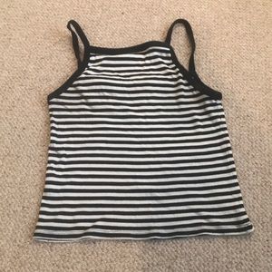 slightly cropped stripped top